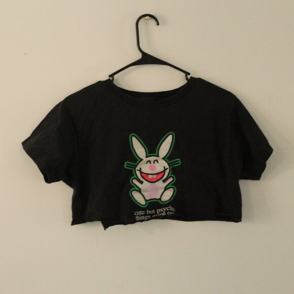 Y2K Cute but Psycho Bunny Cut Off Crop - Picture 1 of 5